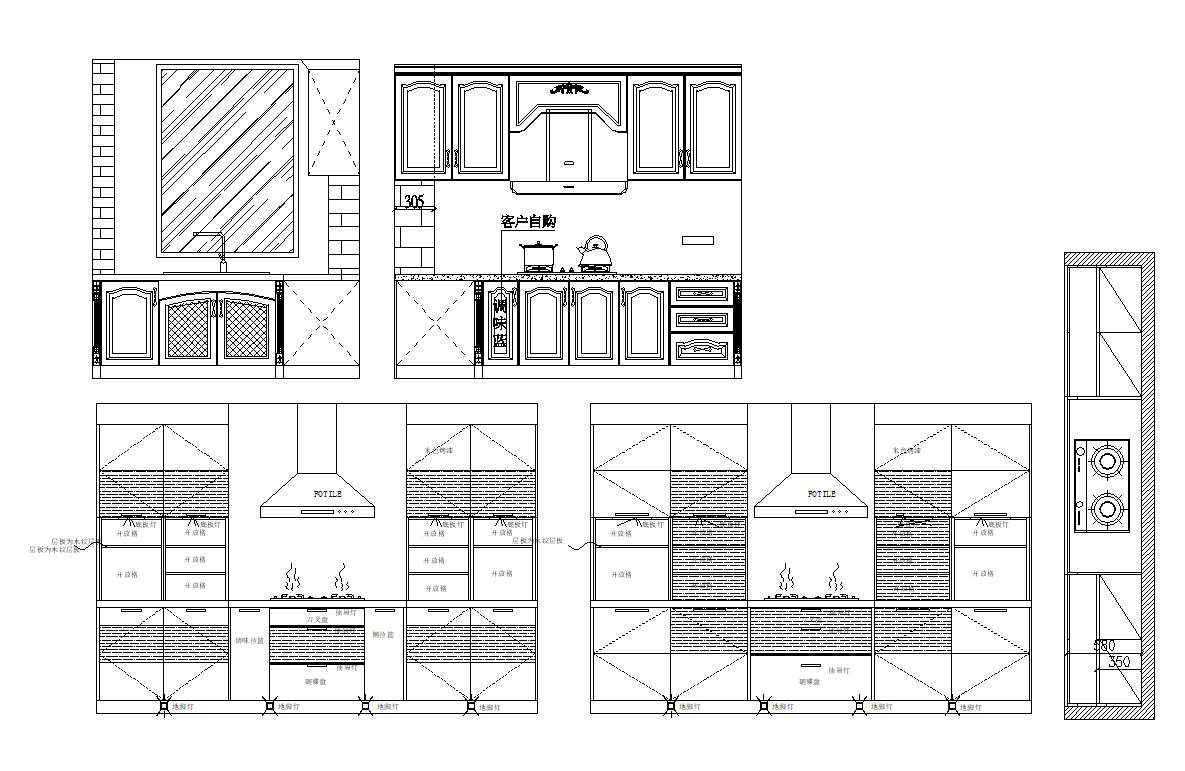 autocad kitchen design blocks